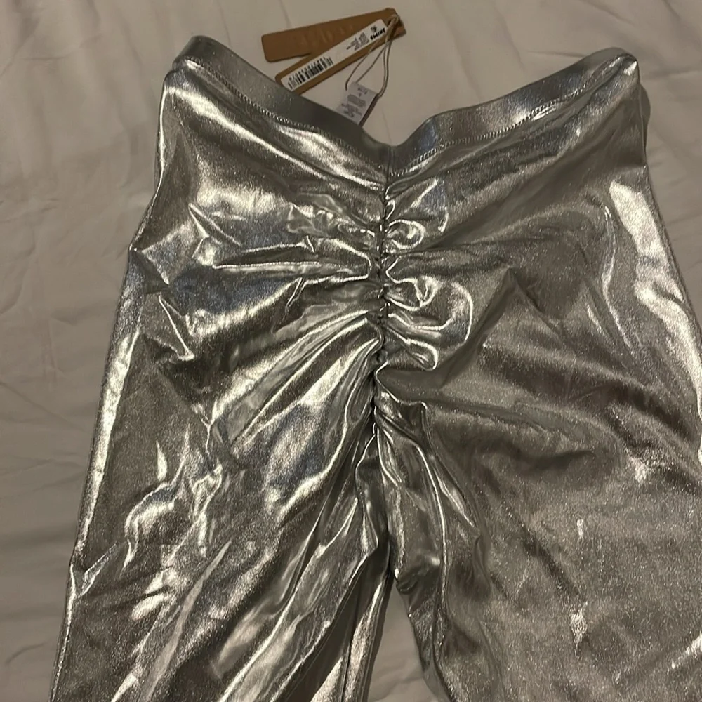 Skims Mettalic swim shorts (nickel)